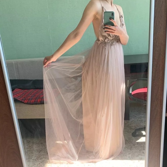 Blushing Ethereal Maxi Dress Special Occassion - Picture 6 of 8